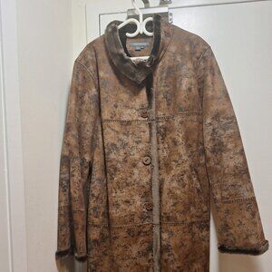 Brown Faux Fur Women's Coat